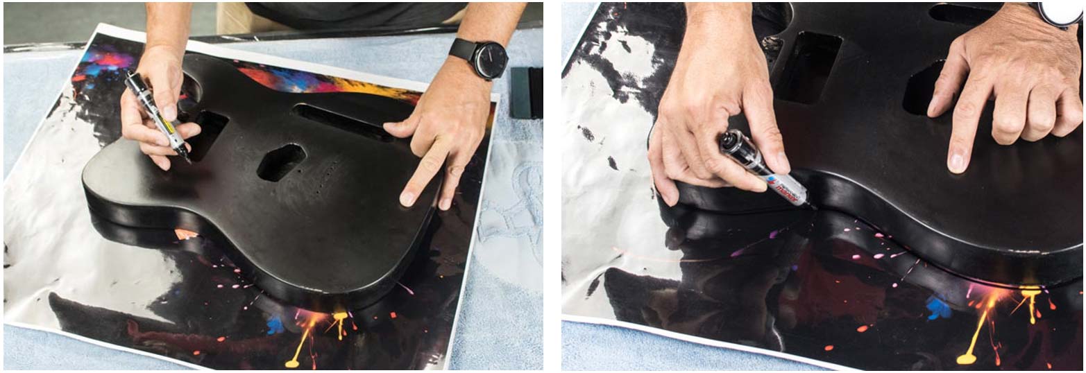 Making the Contour of the guitar
