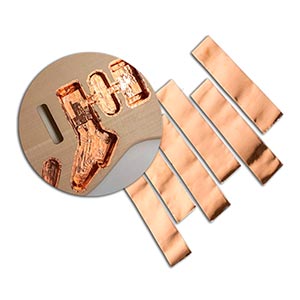 copper tape to remove EMI for guitar