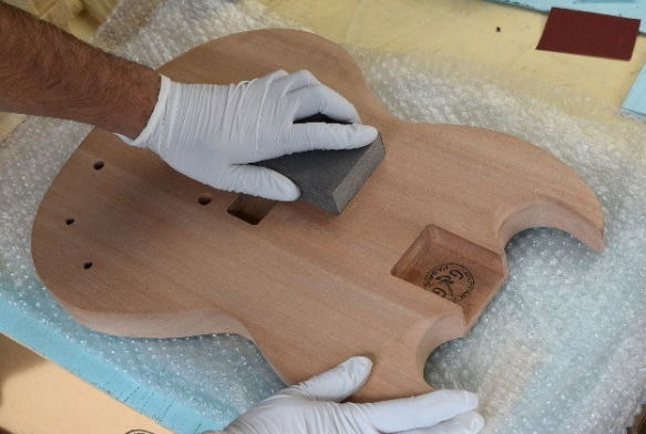 Sanding the surface - Step 1
