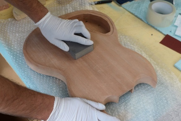 Sanding the surface - Step 2