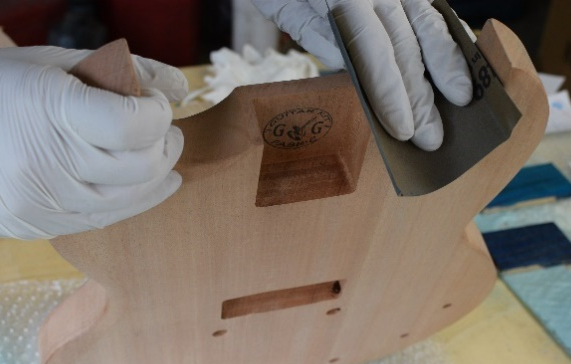 Sanding by hand 1