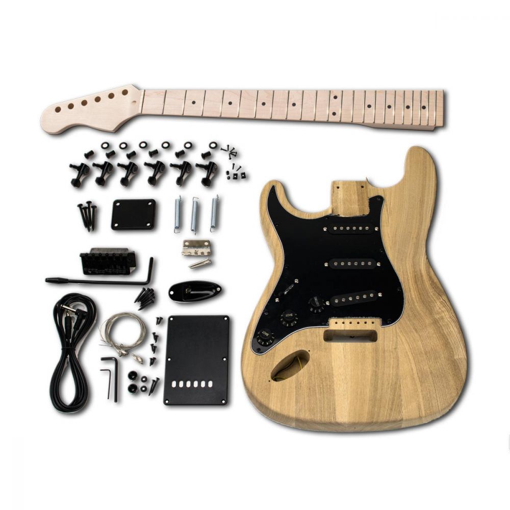 example of a left handed guitar kit, the strat guitar kit, design by The Guitar Fabrik