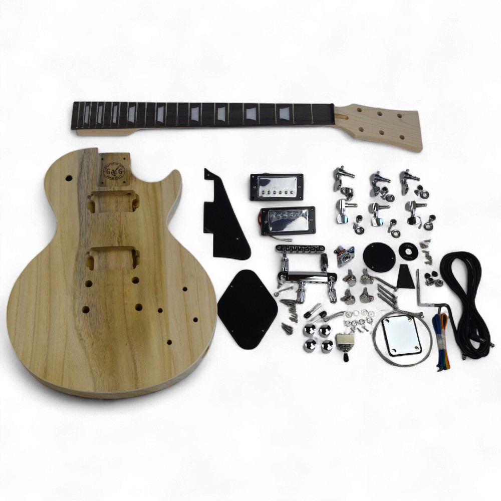 example of a low price guitar kits, a LP guitar kit with cheap wood, design by The Guitar Fabrik