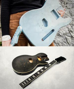 Guitare en kit déjà peinte et préparée