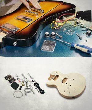 Ensemble de pièces de guitare pour construire votre guitare