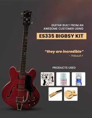 Guitare en kit ES335 construit par un client