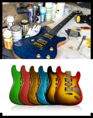 Paint Set to finish your guitar kit